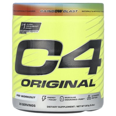 C4 / Cellucor, oryginał C4, przed trening, tęczowy wybuch, 9,2 uncji (261 g)