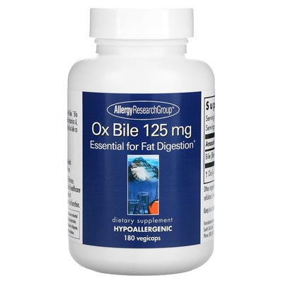 Allergy Research Group, Ox Yellow, 125 mg, 180 vegetarische Kapseln