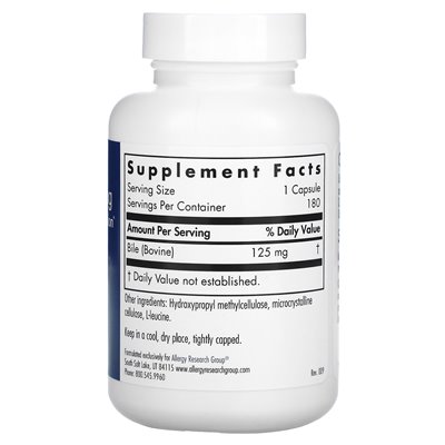 Allergy Research Group, Ox Yellow, 125 mg, 180 vegetarische Kapseln