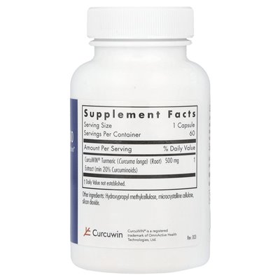 Grupa badań alergicznych, Curcuwin® 500, 500 mg, 60 kapsułek wegetariańskich Grupa badań alergicznych, Curcuwin® 500, 500 mg, 60 kapsułek wegetariańskich