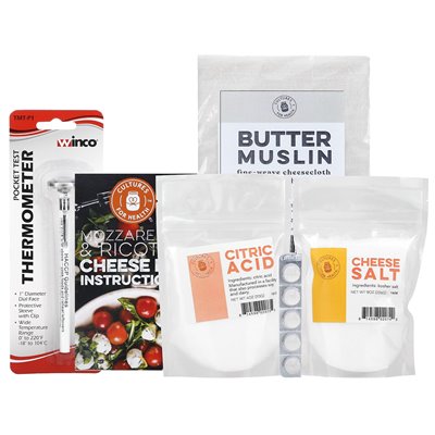 Cultures for health, set of cheeses, mozzarella and ricotta, 1 set Cultures for health, set of cheeses, mozzarella and ricotta, 1 set