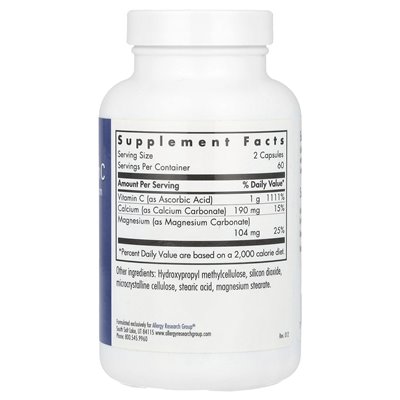 Allergy Research Group, gepuffertes Vitamin C mit Kalzium und Magnesium, 120 vegetarische Kapseln