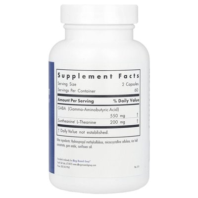 Allergy Research Group, Zen, 200 mg, 120 vegetarian capsules (100 mg per capsule)