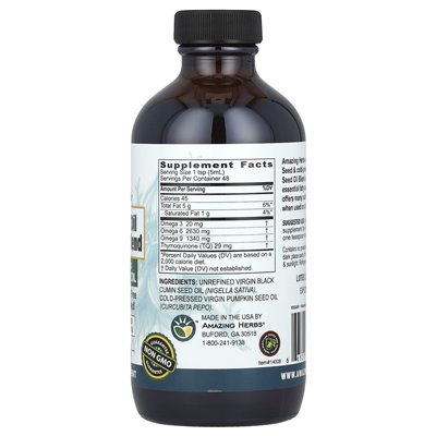 Amazing Herbs, Black Seed™-Ölmischung mit Kürbiskernöl, 8 fl oz (240 ml)