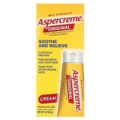 Aspercreme, oryginalny krem, maksymalna siła, bezzapachowa, 3 uncje (85 g)