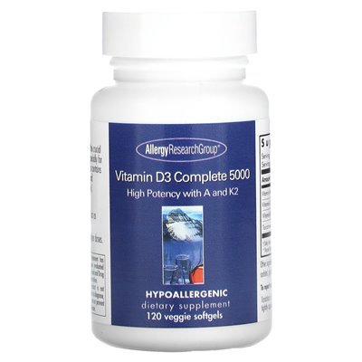 Allergy Research Group, Vitamin D3 Complete 5000, 120 vegetarische Softgel-Kapseln