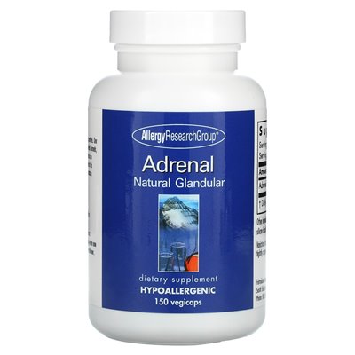 Allergy Research Group, Adrenal, Natural Gland, 150 Vegicaps