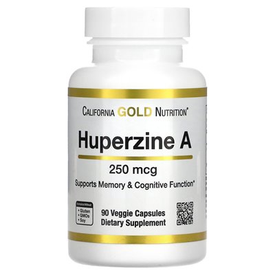 California Gold Nutrition, Huperzine A, 250 McG, 90 kapsułek wegetariańskich