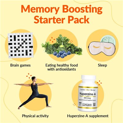 California Gold Nutrition, Huperzine A, 250 McG, 90 Vegetarian Capsules