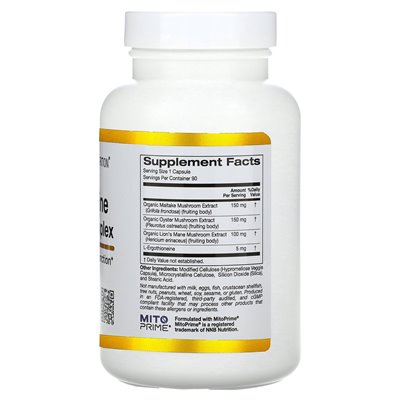 California Gold Nutrition, Complex Gushroom Ergothioneine, 90 Vegetarian Capsules