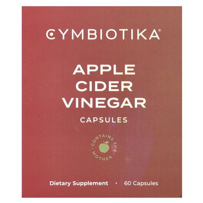 Cymbiotika, ocet jabłkowy, 60 kapsułek