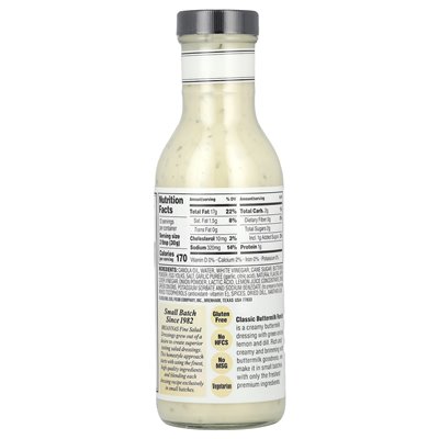 Briannas Homestyle Classic Buttermilk Ranch Dressing, 12 Fl Oz (355 ml)