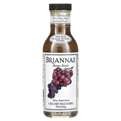 Briannas, New American Creamy Balsamic Sossing, 12 Fl Oz (355 ml) Briannas, New American Creamy Balsamic Sossing, 12 Fl Oz (355 ml)