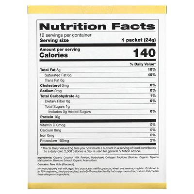 California Gold Nutrition, Superfoods, kolagen kokosowy, niesłodzony, 12 pakietów 0,85 uncji (24 g) California Gold Nutrition, Superfoods, kolagen kokosowy, niesłodzony, 12 pakietów 0,85 uncji (24 g)