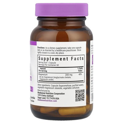Bluebonnet Nutrition, Buffered Chelated Magnesium, 60 Veggie Capsules