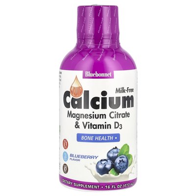 Bluebonnet Nutrition, płynny cytrynian magnezu wapnia i witamina D3, jagoda, 16 Oz (473 ml) Bluebonnet Nutrition, płynny cytrynian magnezu wapnia i witamina D3, jagoda, 16 Oz (473 ml)