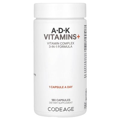 Codeage, A, D, K vitamins+, 180 capsules