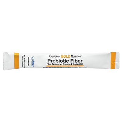 California Gold Nutrition, Prebiotic Fibre Plus kurkuma, imbir i Boswellia, 30 pakietów, 0,22 uncji (6,3 g) każdy California Gold Nutrition, Prebiotic Fibre Plus kurkuma, imbir i Boswellia, 30 pakietów, 0,22 uncji (6,3 g) każdy