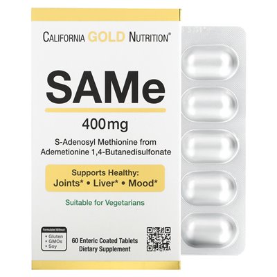 California Gold Nutrition, Same (Butanedisulfate), 400 mg, 60 Enteric-Coated Tablets