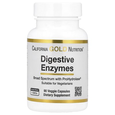 California Gold Nutrition, enzymy trawienne, 90 kapsułek wegetariańskich California Gold Nutrition, enzymy trawienne, 90 kapsułek wegetariańskich