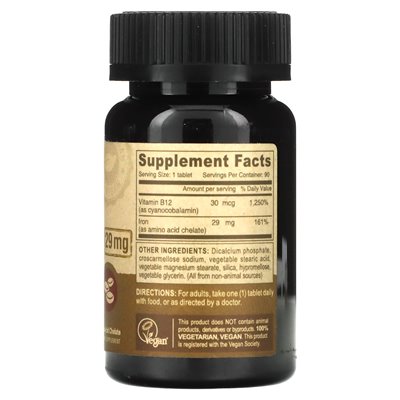 Deva, Wegańskie, Żelowany Żelazo, 29 mg, 90 tabletek Deva, Wegańskie, Żelowany Żelazo, 29 mg, 90 tabletek