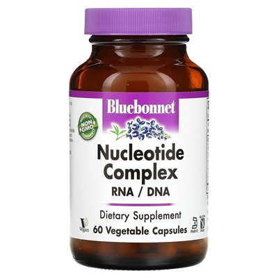 Bluebonnet Nutrition, kompleks nukleotydowy, RNA / DNA, 60 kapsułek warzywnych