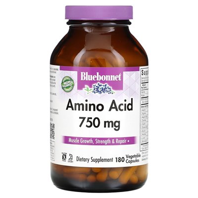 Bluebonnet Nutrition, Aminosäure, 750 mg, 180 vegetarische Kapseln