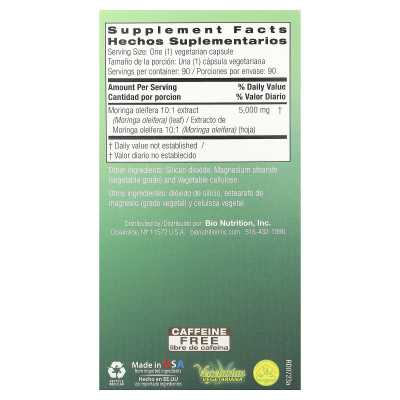 Bio Nutrition, Moringa 5000, 90 vegetarische Kapseln