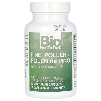 Bio Nutrition, pyłek sosny, 90 kapsułek wegetariańskich