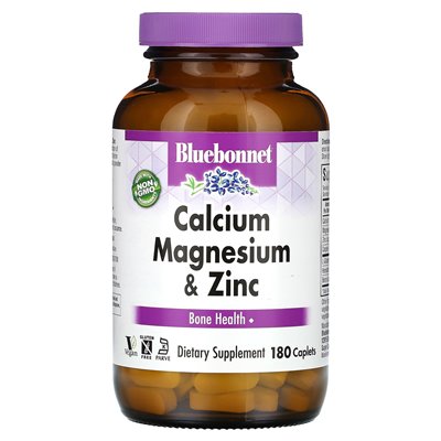 Bluebonnet Nutrition, Calcium Magnesium Zinc, Bone Health, 180 Capsules