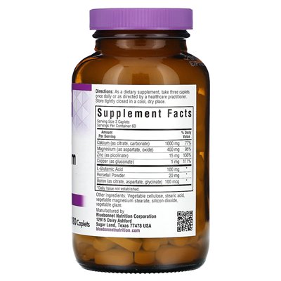 Bluebonnet Nutrition, Calcium Magnesium Zinc, Bone Health, 180 Capsules
