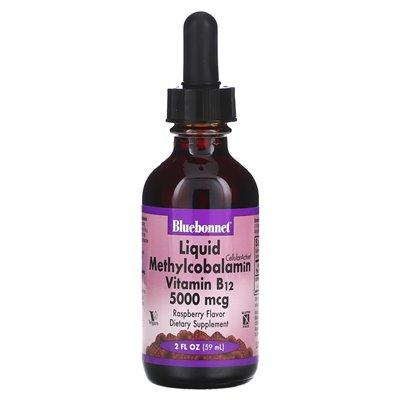 Bluebonnet Nutrition, CelularActive Liquid Metylokobalaminowa witamina B12, malina, 5000 mcg, 2 Fl Oz (59 ml) Bluebonnet Nutrition, CelularActive Liquid Metylokobalaminowa witamina B12, malina, 5000 mcg, 2 Fl Oz (59 ml)