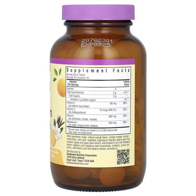 Bluebonnet Nutrition, Earthsweet Chewables, Calcium, Magnesium & Vitamin D3, Orange Vanilla, 90 Chewable Tablets