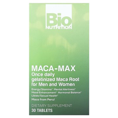 Bio Nutrition, Maca-Max, für Männer und Frauen, 30 Tabletten