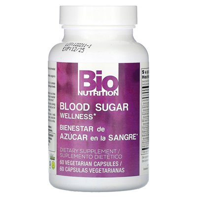Bio Nutrition, Wellness Blood Swigar, 60 Vegetarian Capsules