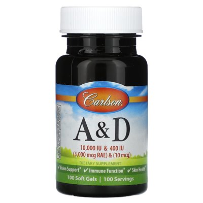 Carlson Vitamin A&D 100 Kapseln