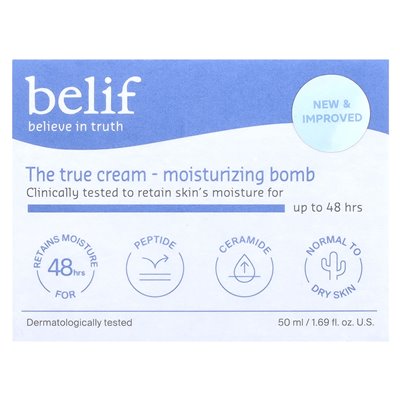 Belif, real cream, moisturizing bomb, 1.69 fl oz (50 ml)