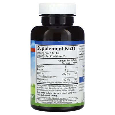 Carlson, Chelated Cal-Mag, 60 Tabletten