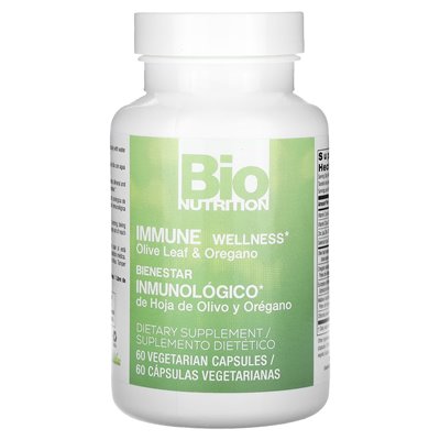 Bio Nutrition, Wellness Immned, Olive Leaf & Oregano, 60 Vegetarian Capsules