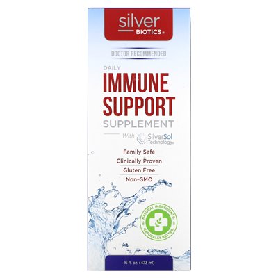 American Biotech Labs, Silver Biotics, Daily Supplement wsparcie immunologiczne z Silversol Technology, 10 ppm, 16 Fl Oz (473 ml