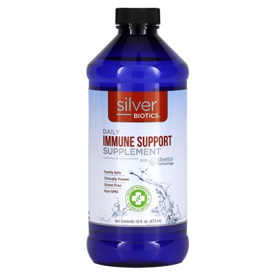 American Biotech Labs, Silver Biotics, Daily Supplement wsparcie immunologiczne z Silversol Technology, 10 ppm, 16 Fl Oz (473 ml