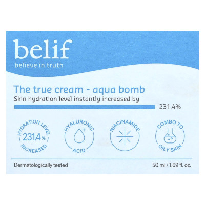 Belif, Die wahre Creme, Aqua Bomb, 1,69 Fl Oz (50 ml)
