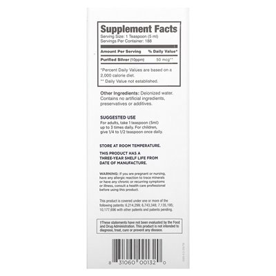 American Biotech Labs, Silver Biotics, Daily Supplement wsparcie immunologiczne z Silversol Technology, 10 ppm, 32 Fl Oz (946 ml