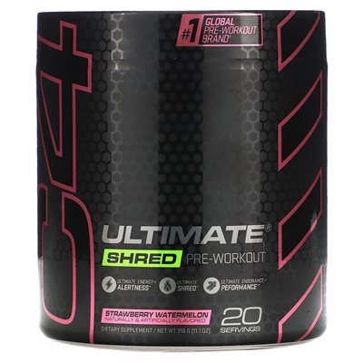 C4 / Cellucor, C4 Ultimate Shred, przedtrening, truskawkowy arbuz, 11,1 uncji (316 g)