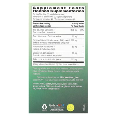 Bio Nutrition, Wellness żołądka, 60 kapsułek wegetariańskich Bio Nutrition, Wellness żołądka, 60 kapsułek wegetariańskich