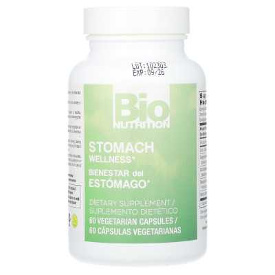 Bio Nutrition, Wellness żołądka, 60 kapsułek wegetariańskich Bio Nutrition, Wellness żołądka, 60 kapsułek wegetariańskich