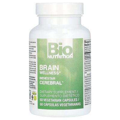 Bio Nutrition, Brain Wellness, 60 kapsułek wegetariańskich