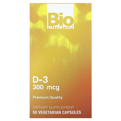Bio Nutrition, D-3, 300 MCG, 50 vegetarische Kapseln