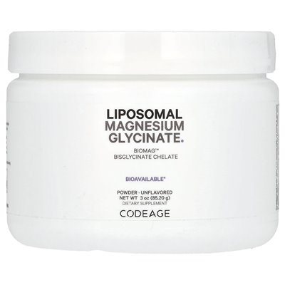 Codeage, liposomales Magnesiumglycinatpulver, ungesalzen, 3 oz (85,2 g)