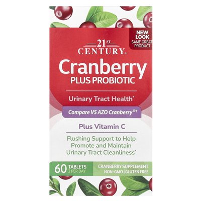 XXI wiek, żurawina plus probiotyk, 60 tabletek